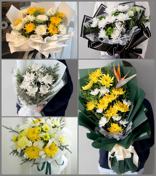 四川成都郫都区友爱镇梅花村白事花束代送